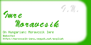 imre moravcsik business card